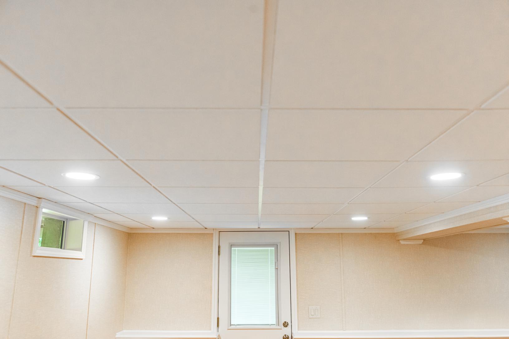 Basement Ceiling Tiles for a project we worked on in Derry, Massachusetts & New Hampshire